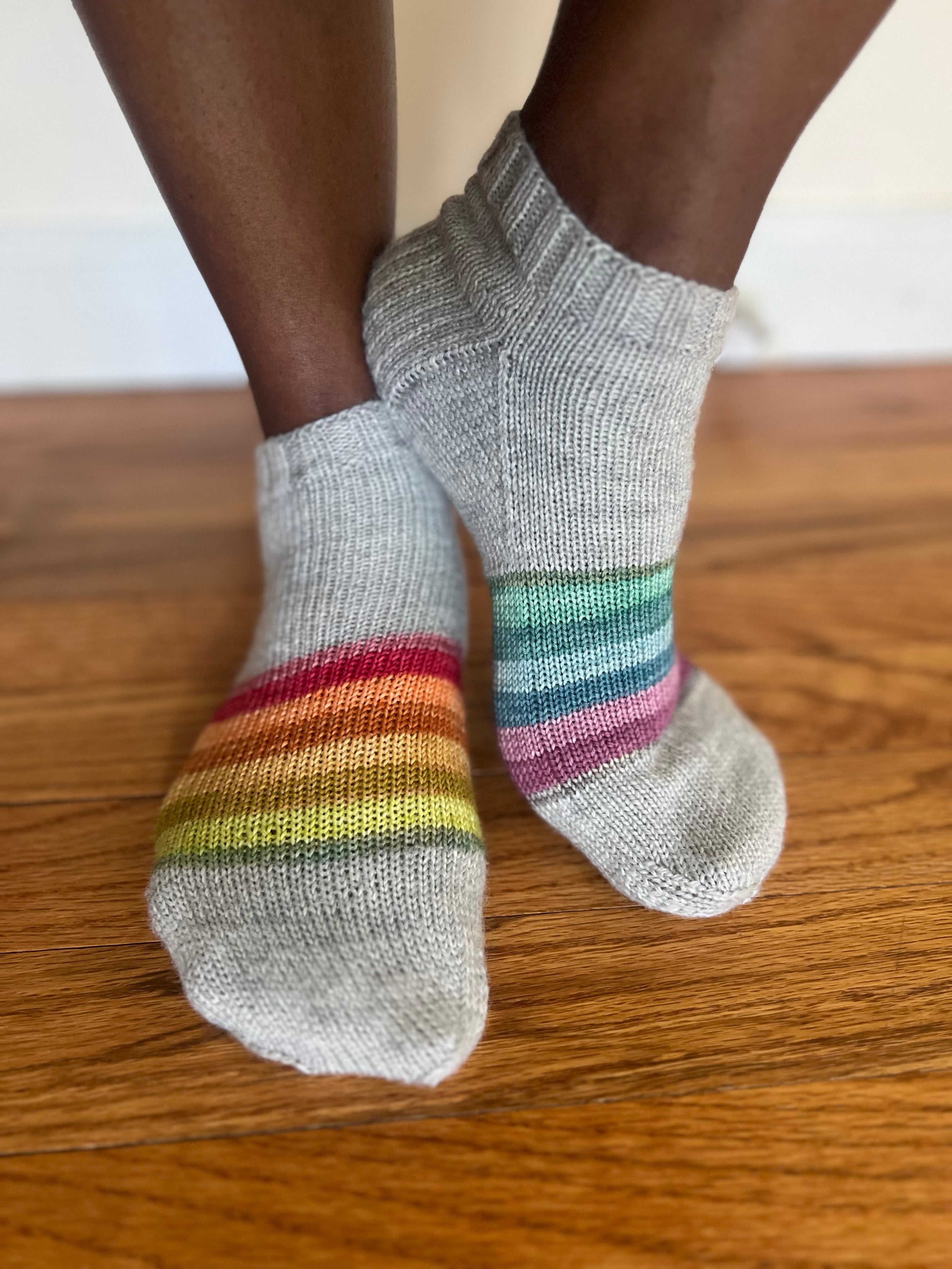 Sock Project: Rainbow Shorty Socks