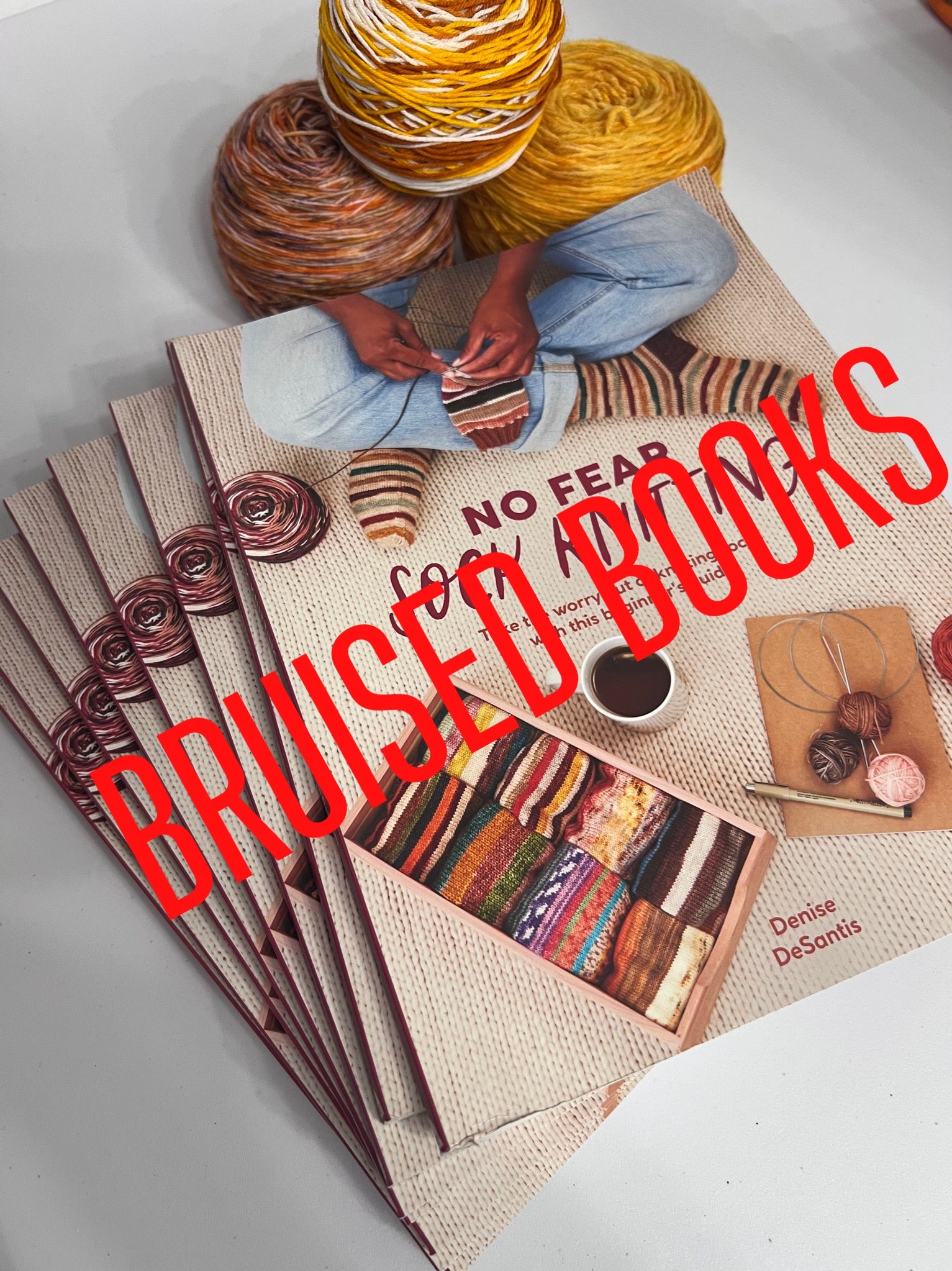 BRUISED/SLIGHTLY DAMAGED NO FEAR SOCK KNITTING BOOKS